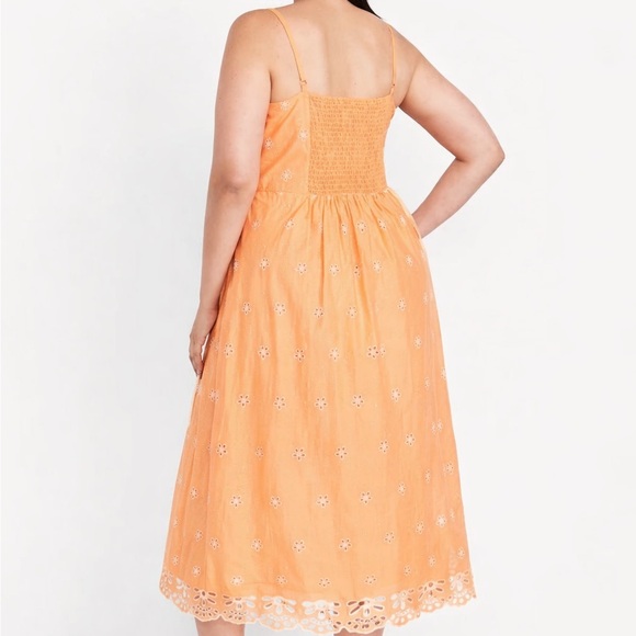 Old Navy Orange Midi Dress - Picture 2 of 2